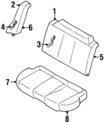 F8KZ5466600BAA - Body: Seat Back Cover for Mercury: Tracer Image