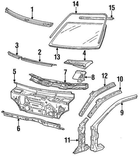 Glass - Windshield for 1994 Volkswagen Corrado #0