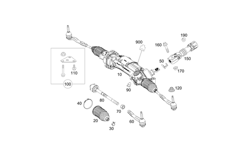 Steering Gear for 2020 Mercedes-Benz GLC63 AMG S #0