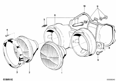 Headlight for 1985 BMW 635CSi #0