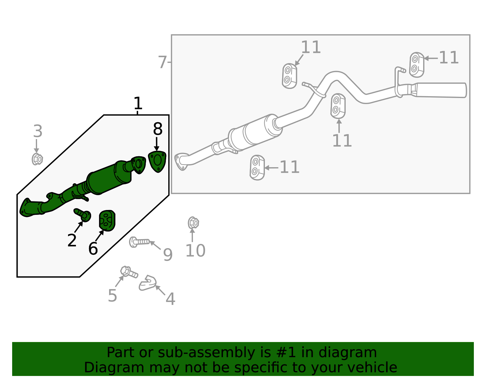 2016-2020 GM Nitrogen Oxides Catalytic Converter with Exhaust Pipe ...