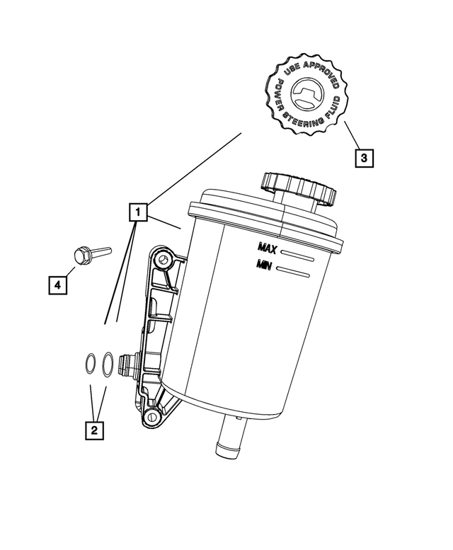 68034315AB - Steering: Reservoir Seal Kit for Mopar Image