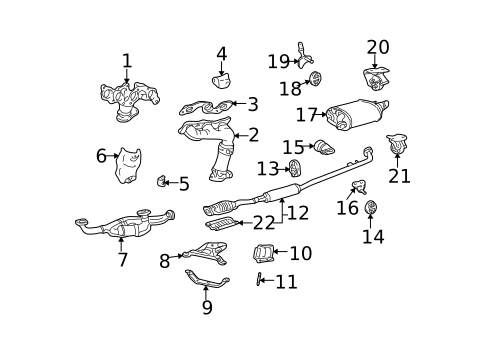 Exhaust Manifold for 2001 Toyota Avalon #0