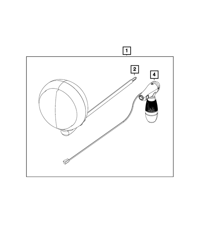 68183757AC - Electrical: A-pillar Mounted Spotlamp for Mopar Image