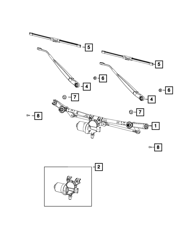 68800341AA - Electrical: Front Wiper Arm, Right &amp; Left for Mopar Image