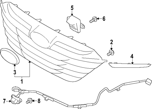 Grille & Components for 2024 Subaru Legacy #0