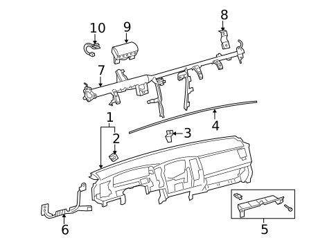Instrument Panel for 2008 Toyota Tacoma #0
