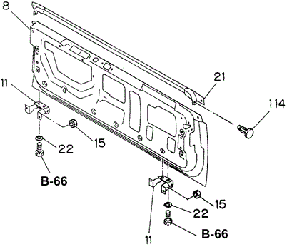 Tailgate for 1997 Honda Passport #0
