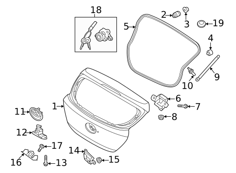 Liftgate for 2014 Hyundai Accent #0