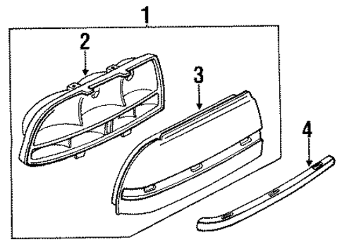 Tail Lamps for 1991 Pontiac Sunbird #1