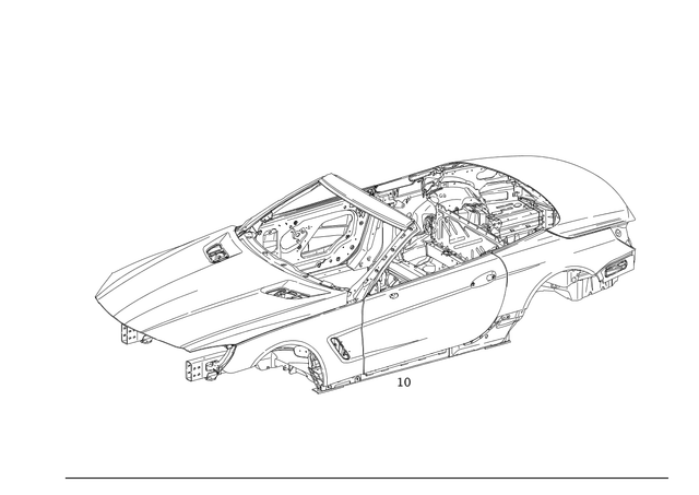 2316000105 - Body Shell: Body-in-White for Mercedes-Benz: SL400, SL450, SL550, SL63 AMG, SL65 AMG Image image