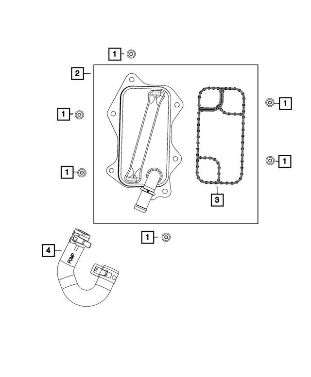 4893770AD - Cooling: Engine Oil Cooler for Mopar Image