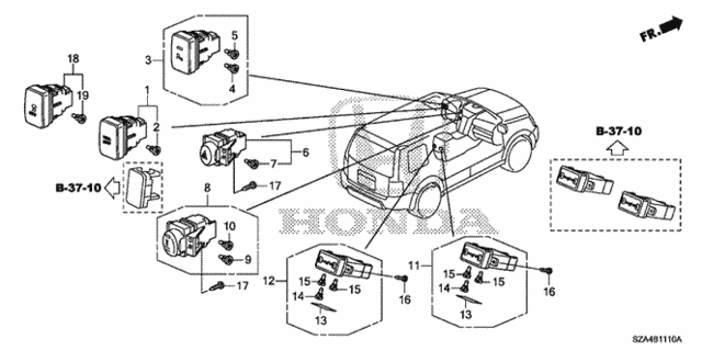 Switch for 2012 Honda Pilot #0