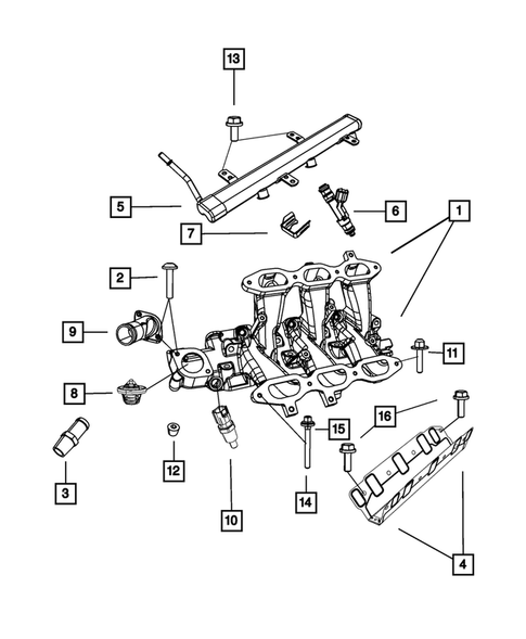 Manifolds and Vacuum Fittings for 2008 Chrysler Pacifica #0