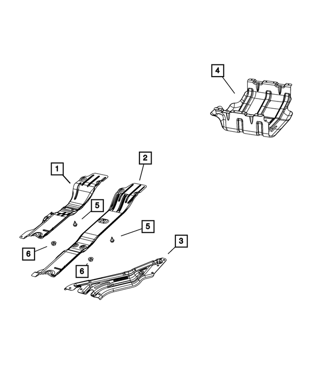 55275778AG - Frame, Bumper and Fascia: Heat Shield for Mopar Image