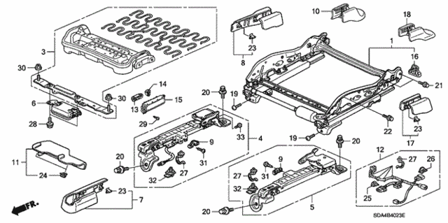 Front Seat Components (R.) (4Way Power Seat) (2) for 2006 Honda Accord #0