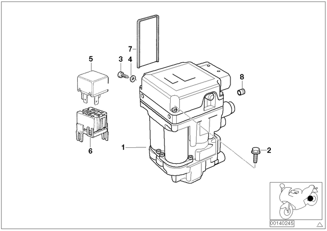 7119919905 - Brakes: Fillister Head with Washer - M5X12 for BMW-Motorrad Image