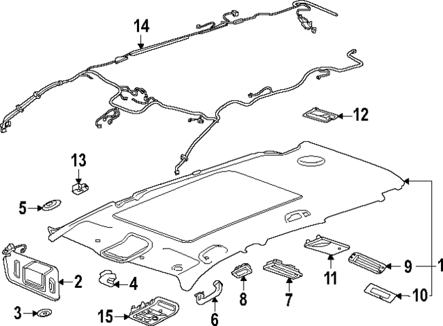 26371351 - : Part# 26371351 F Lamp for Buick: Enclave | Chevrolet: Blazer EV, Equinox, Equinox EV, Traverse | GMC: Acadia, Terrain Image