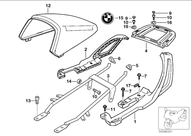 46542313320 - : Case Holder Right for BMW-Motorrad Image