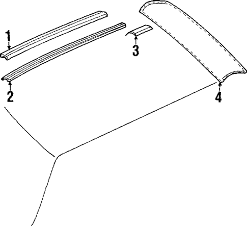 Exterior Trim - Roof for 1999 Isuzu Trooper #0