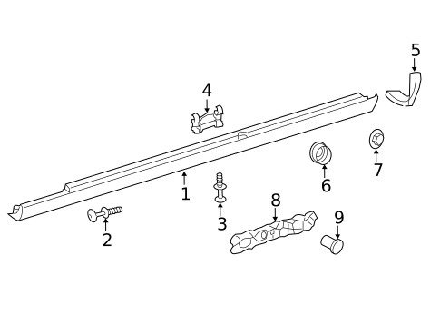 Exterior Trim - Pillars for 2007 Mercedes-Benz S600 #0