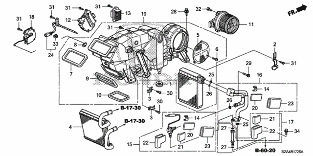 Rear Heater Unit for 2012 Honda Pilot #0