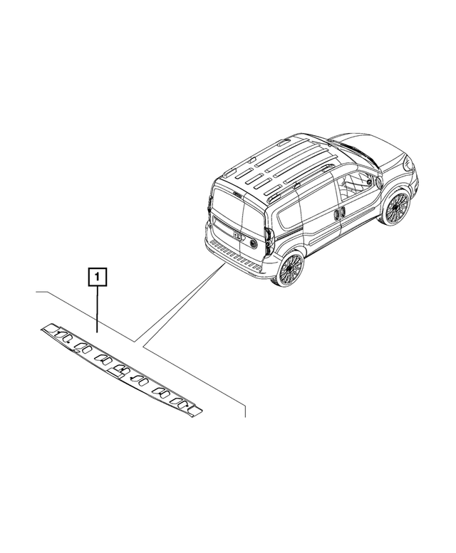 6UG03LXHAA - : Cargo Door Molding for Mopar Image