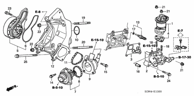 Water Pump - Sensor (L4) for 2003 Honda Accord #0