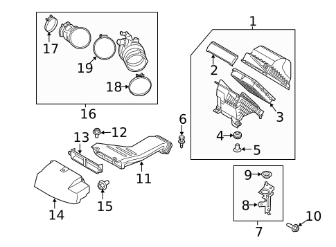 Air Intake for 2017 Hyundai Santa Fe Sport #0