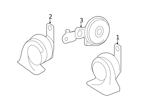 Horn for 2016 Lexus CT200h #0