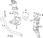 187206MAJ01 - Emission System: Egr Cooler for Honda: Accord, Civic, CR-V Image