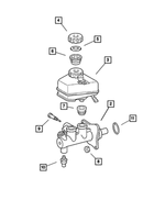 5098042AA - Service Brakes: Brake Master Cylinder Reservoir for Chrysler: Crossfire Image
