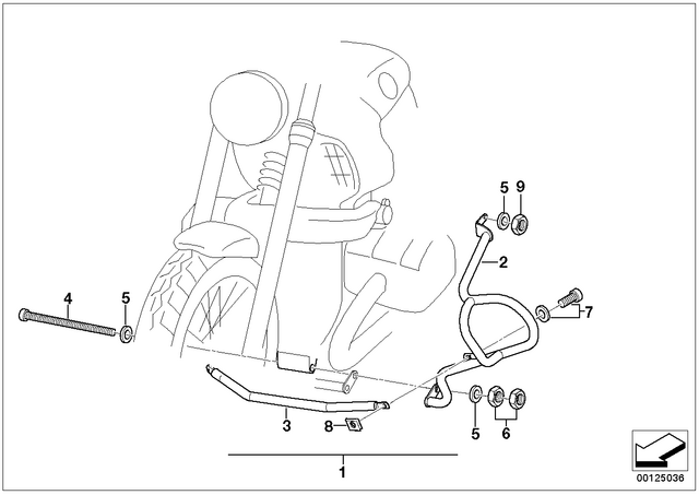 71602337152 - Frame and Mounting Parts: Set, Panhead Screws for Transverse Elmt. -  for BMW-Motorrad Image