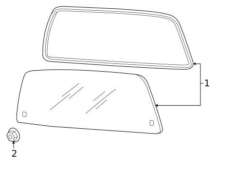 Glass & Hardware - Back for 2010 Ford Explorer Sport Trac #1