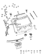 68279716AA - Doors, Door Mirrors and Related Parts: Liftgate Hinge, Right Or Left for Mopar Image