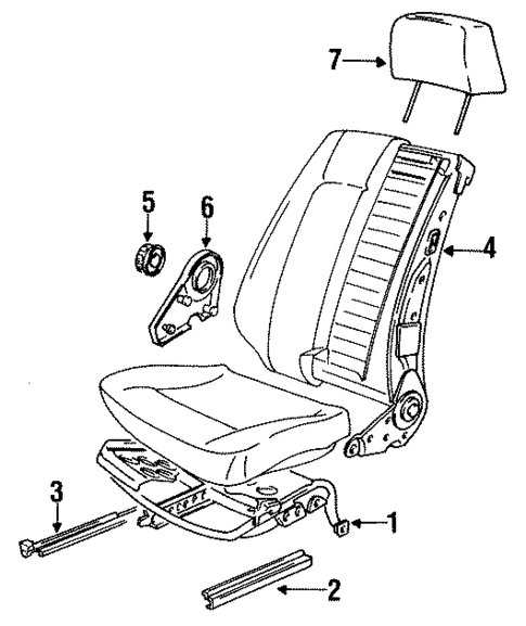 Seats & Track Components for 1986 Volkswagen Golf #0