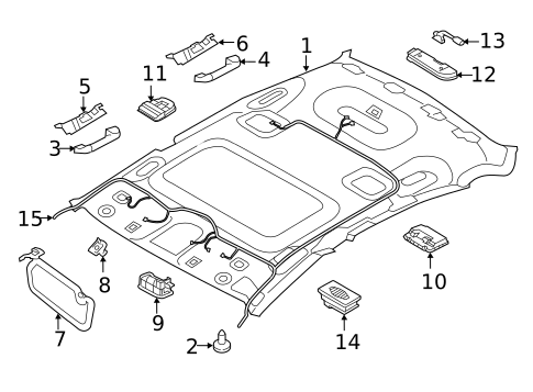 Interior Trim - Roof for 2012 Hyundai Equus #0
