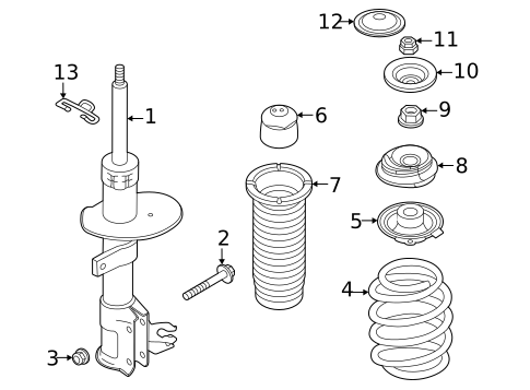 Struts & Components for 2024 Fiat 500E #0
