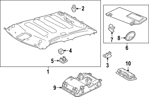 Headliner for 2023 Toyota Tundra #2