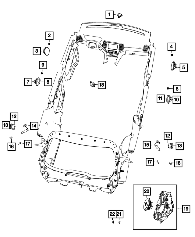 68297598AB - Electrical: Speaker for Mopar Image image