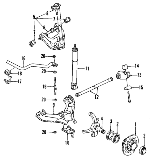 Suspension Components for 1994 Isuzu Amigo #1