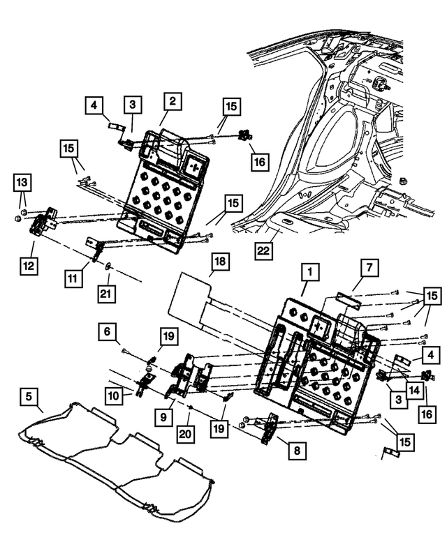 68110212AA - Interior Trim: Seat Bracket for Mopar Image