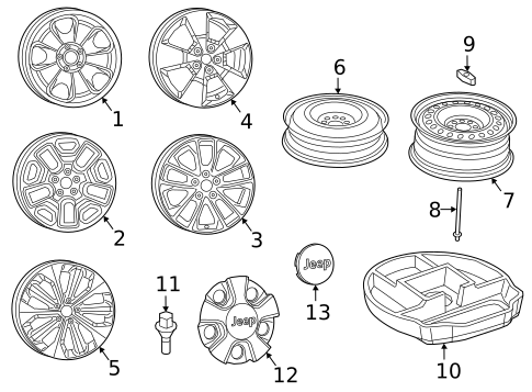 Wheel for 2019 Jeep Cherokee #0