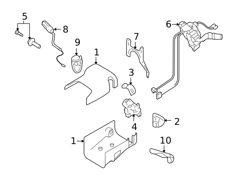 Shroud, Switches & Levers for 2006 Isuzu i-350 #1