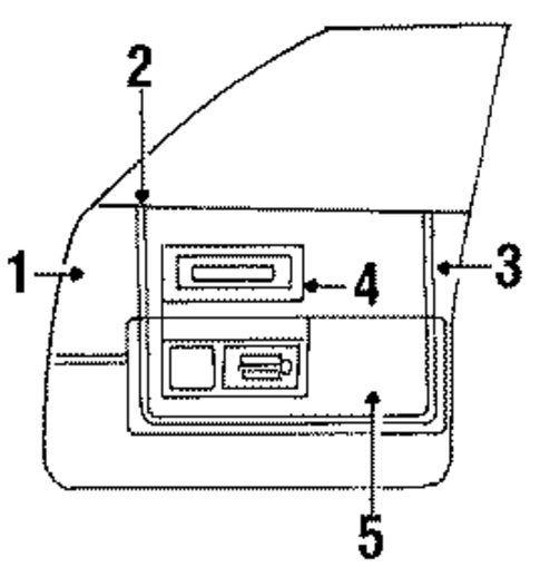 Interior Trim - Front Door for 1985 Cadillac Fleetwood #1