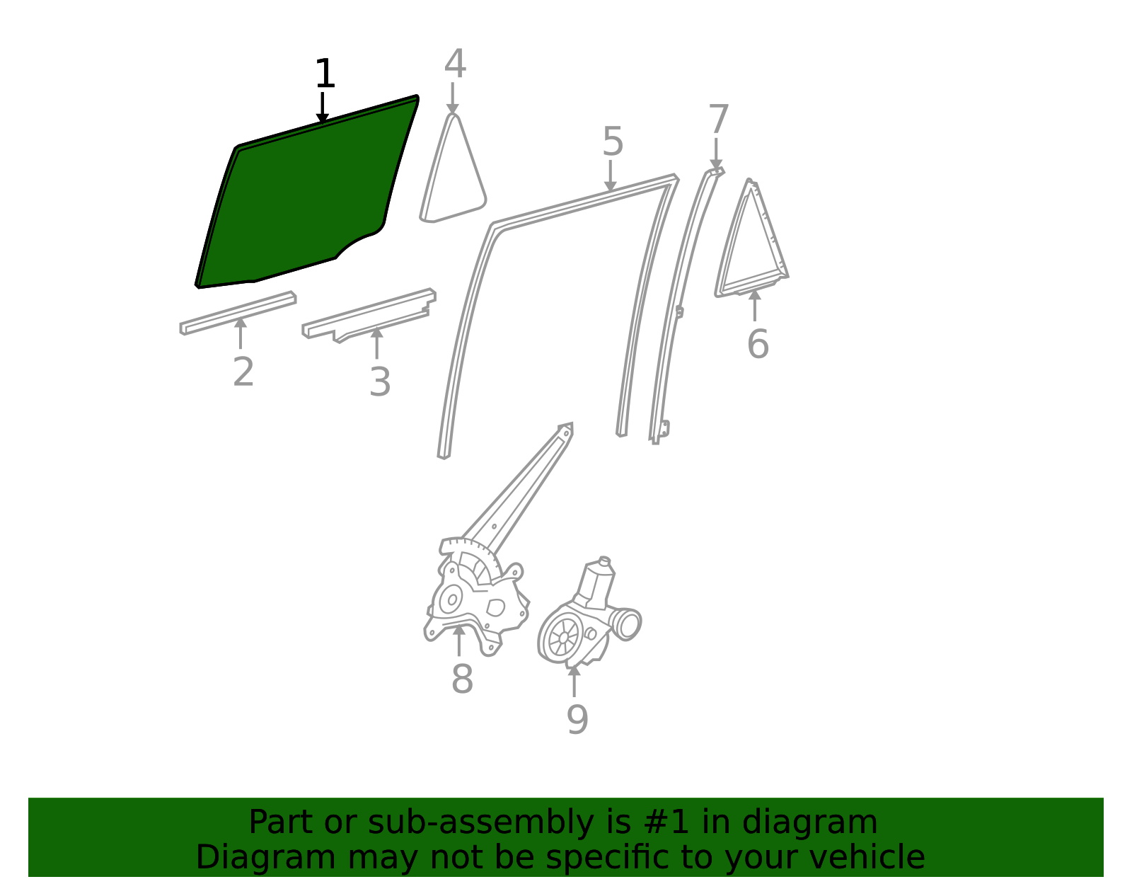 68113-35140 - Movable Glass 2010-2021 Toyota 4Runner | Toyota Parts Space