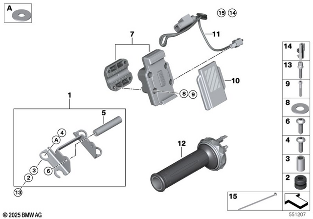 65905B8EDC1 - Navigation &amp; Communication: Connectedride Mount for BMW-Motorrad Image