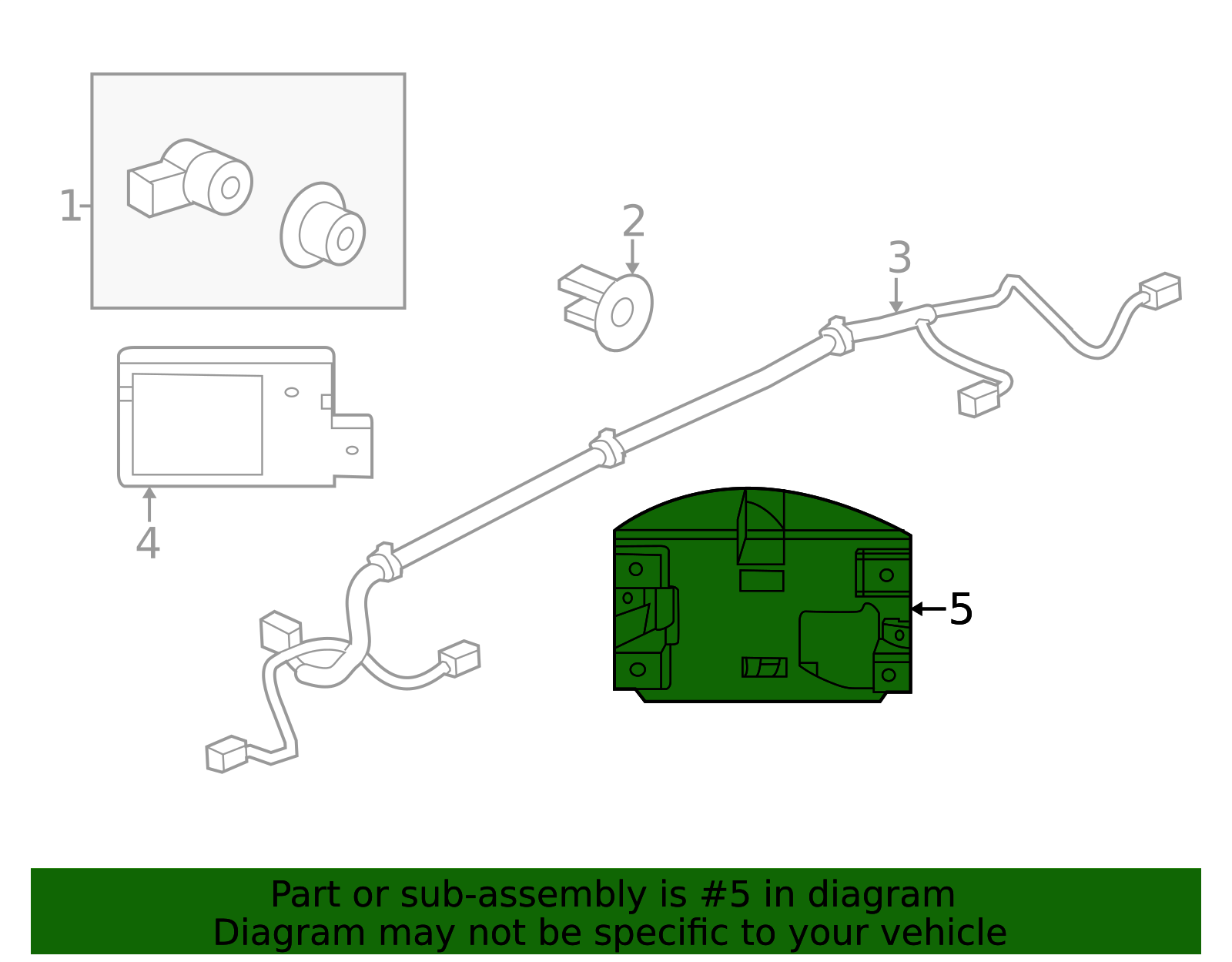2018-2025 GM Driver Side Object Sensing Alert Module Bracket 84237374 ...