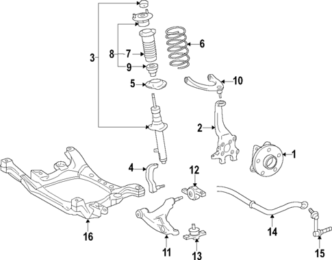 Front Suspension for 2016 Lexus GS350 | OEM Parts Online