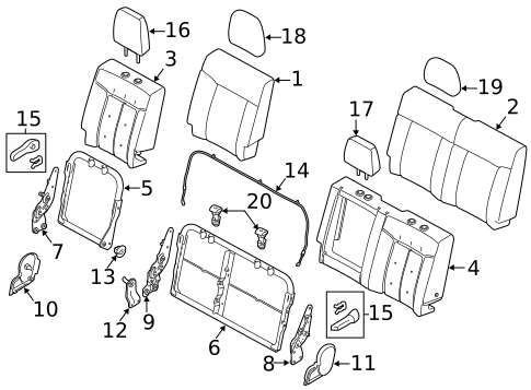 Rear Seat Components for 2013 Ford F-250 Super Duty #3